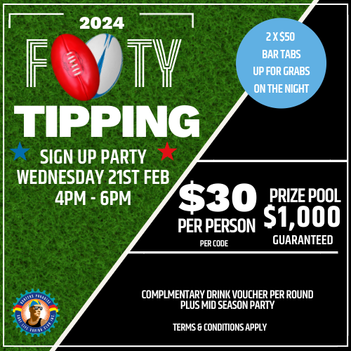 Footy Tipping Sign On Party 2024 Surfers Paradise Surf Lifesaving Club